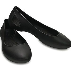 Women’s Laura Crocs Flat Black Size 10 EUC